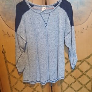 Faded Glory Blue and Navy Women's Top